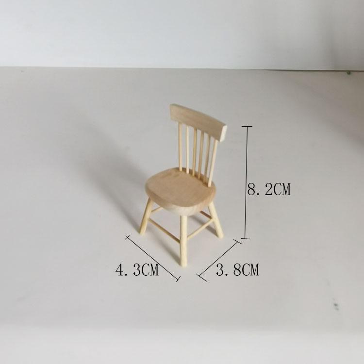 1:12 Miniature Wooden Dollhouse Furniture Set - Restaurant Model Toy