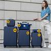 Set de Valises 6 PCS - BAZARLAND30 - Bleu - Coque Semi-rigide - 4 Roulettes - Imperméable