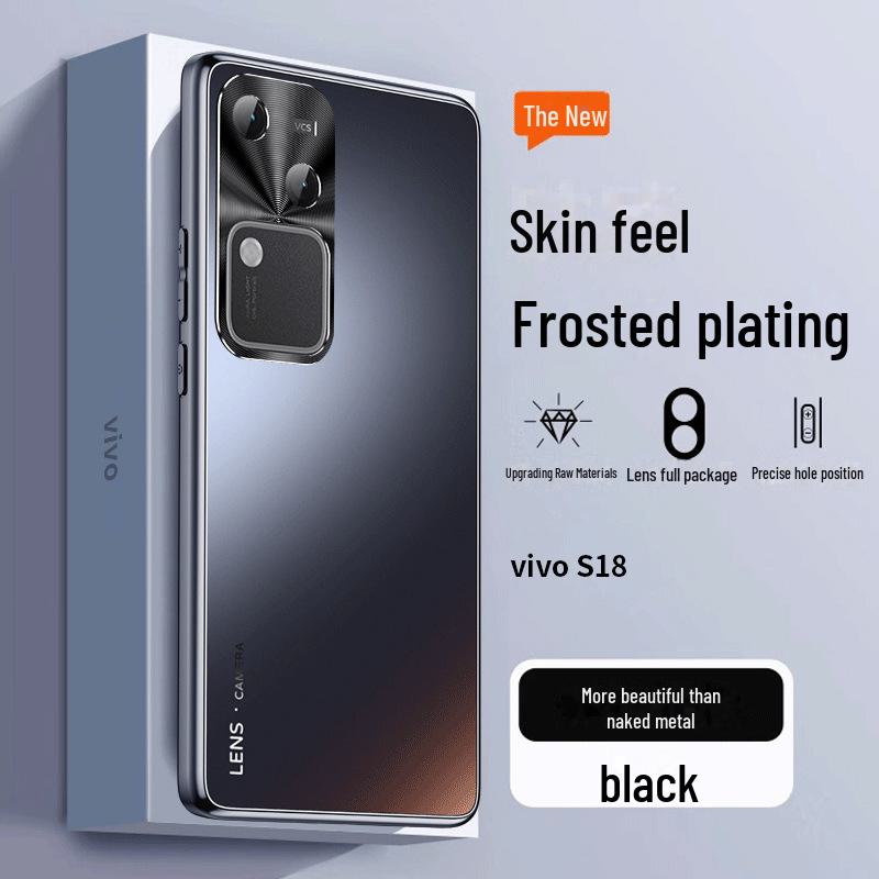 

Ультратонкий матовый деловой защитный чехол от падений для Vivos18/S19/S17pro Graphite Black Frosted Electroplated Frame