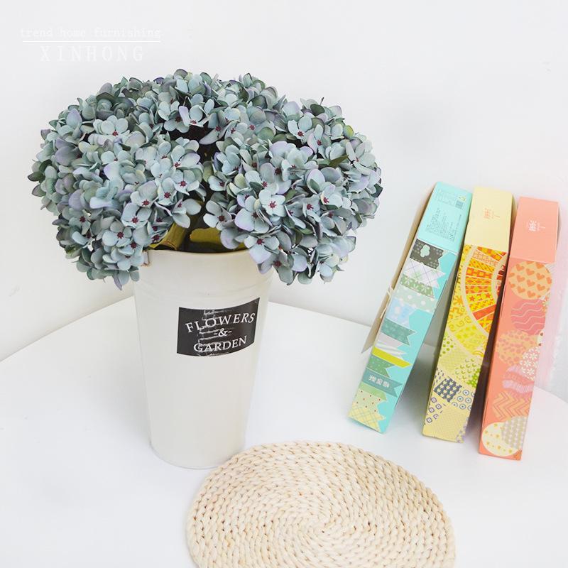 Wedding Artificial Hydrangea Bouquet - White Cloth Single Stem for Home Decor