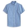 Plus Size Summer Plaid Shirt - Multicolor Short-Sleeve, Trendy Fit