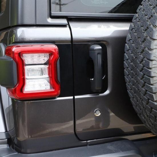 For 2018- Jeep Wrangler JL ABS Black Rear Tailgate Door Handle Panel Trim 3P