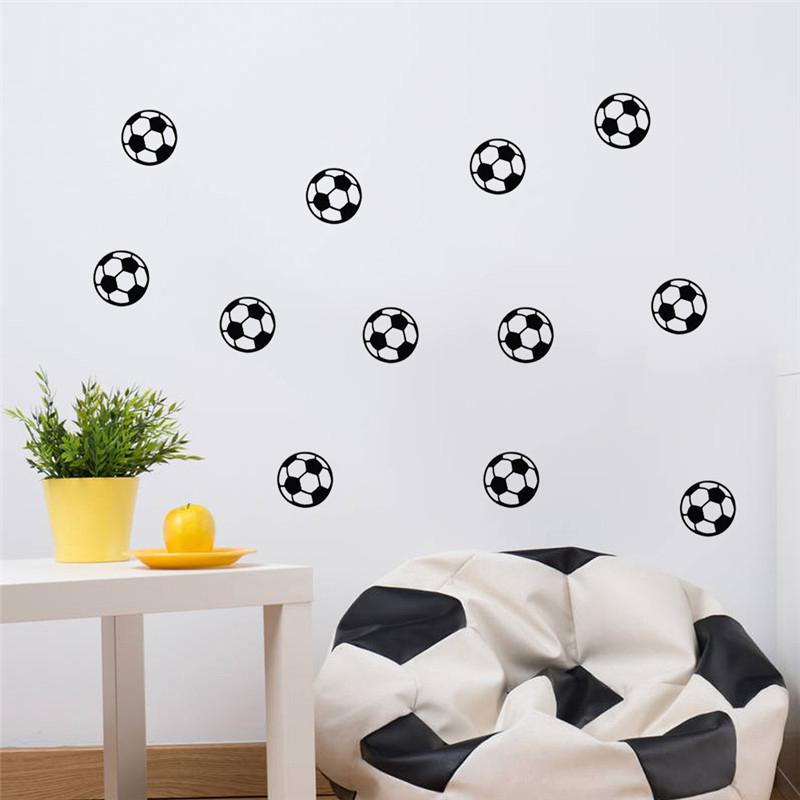 20Pcs/Set Football Ball Wall Sticker Sports Boys Bedroom Art Pvc Wall Sticker
