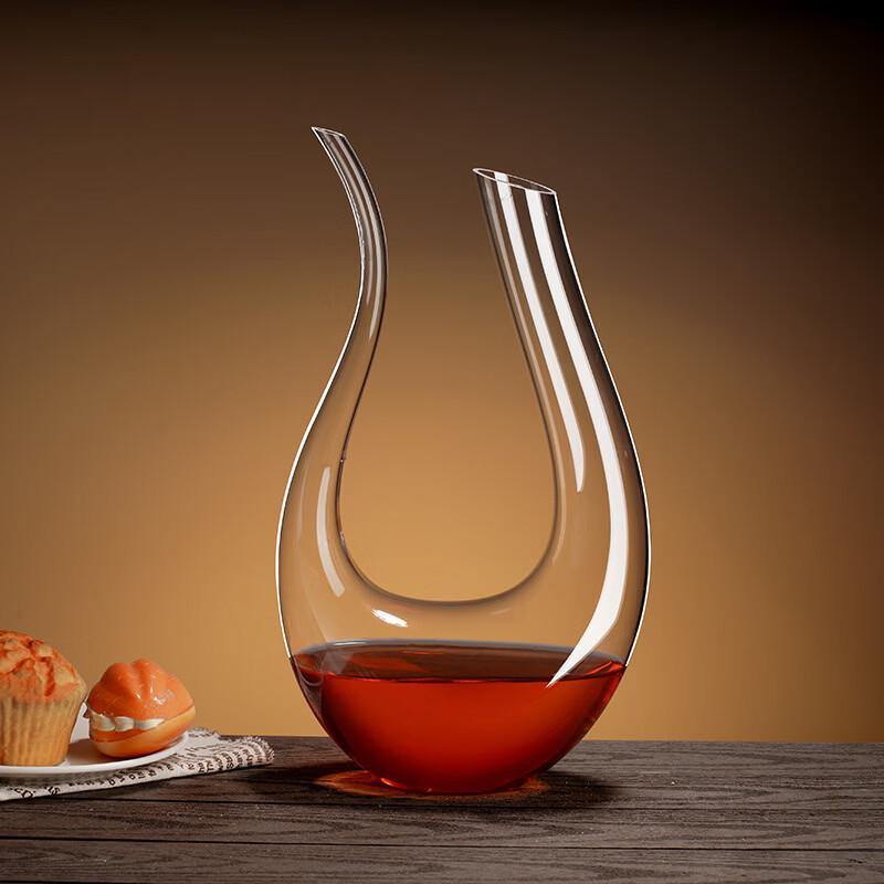 Slanted Mouth Crystal Glass Wine Decanter Set