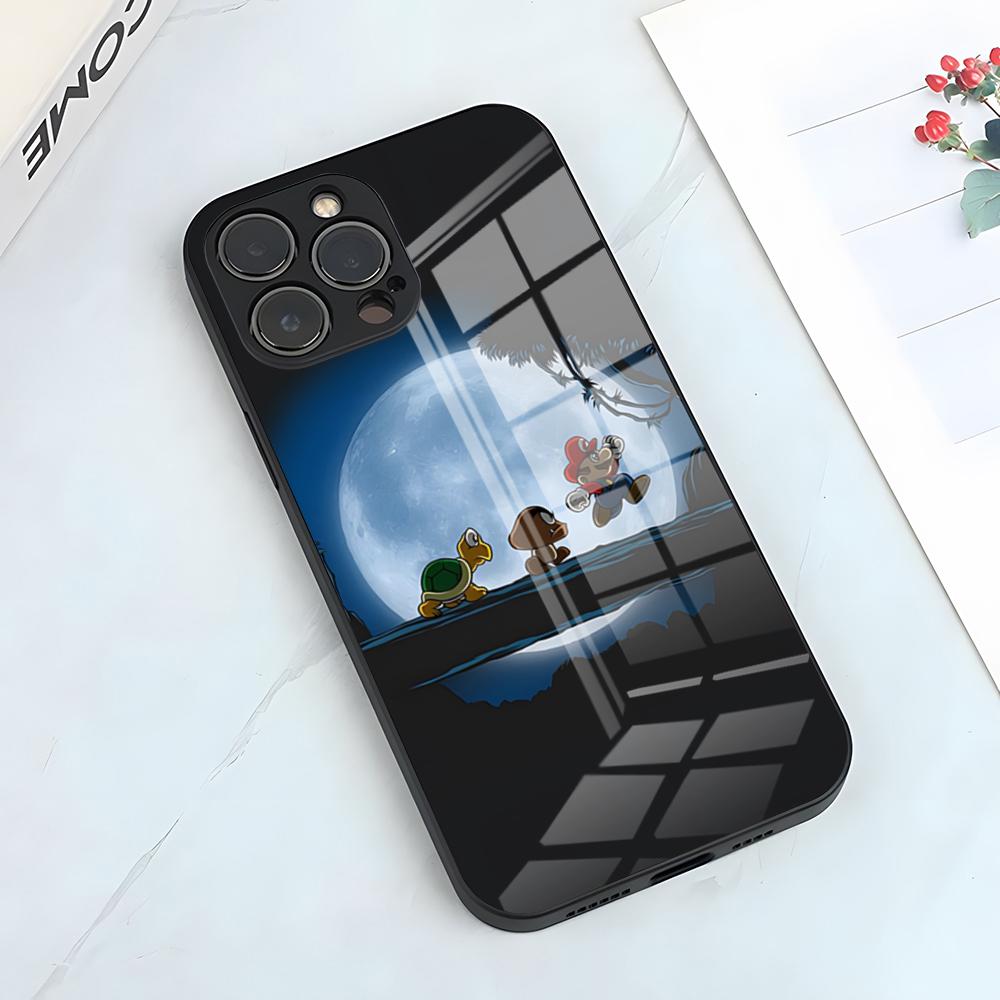 Game Super Mario Phone Case For IPhone 17 Pro Max 15 Pro 16 14 Plus 12 13 Mini 11 Pro Shockproof Glass Cover