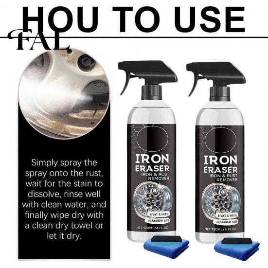 Car Surface Rust Treatment Iron Remover Spray for Wheels, Fast Acting And Stain Metal Brake Dust Cleaner, Fallout Auto Paint Hardware