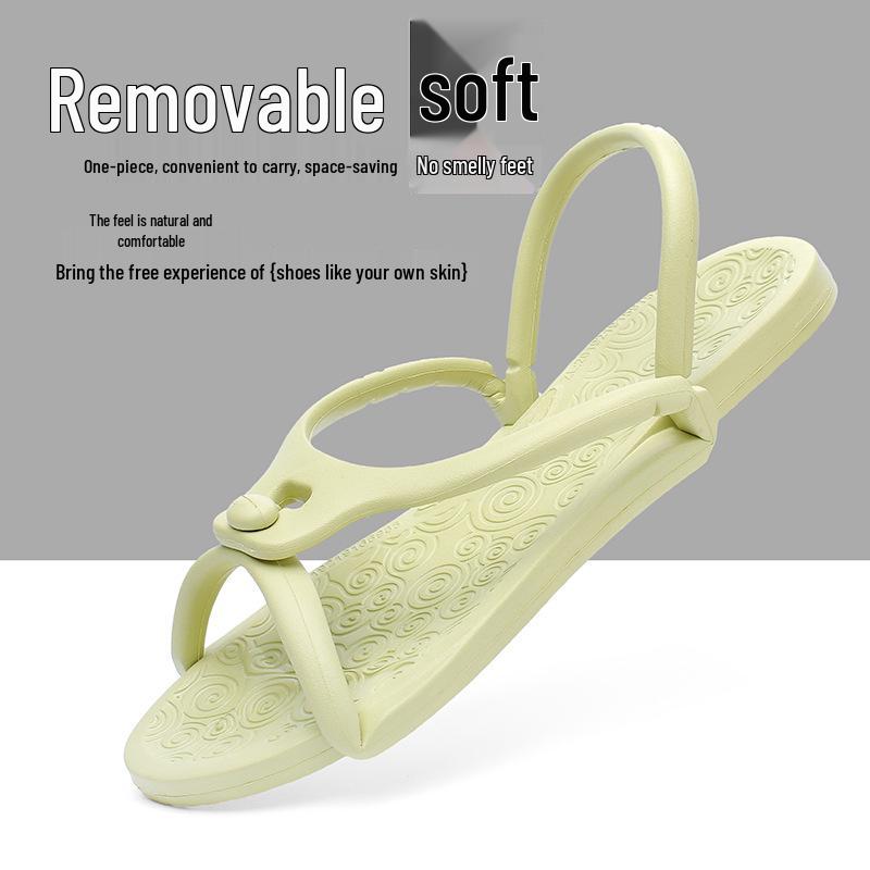 Men's & Women's Non-slip Foldable Travel Sandals - Portable Two-way Beach & Hotel Slippers