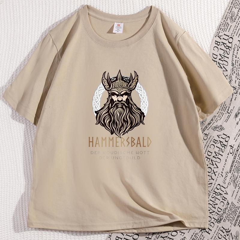 Vintage Head God T-Shirt Lässig Rundhals Baumwolle Kurzarm T-Shirt Streetwear Lockerer Schnitt Grafik T-Shirt Herrenkleidung Streetwear