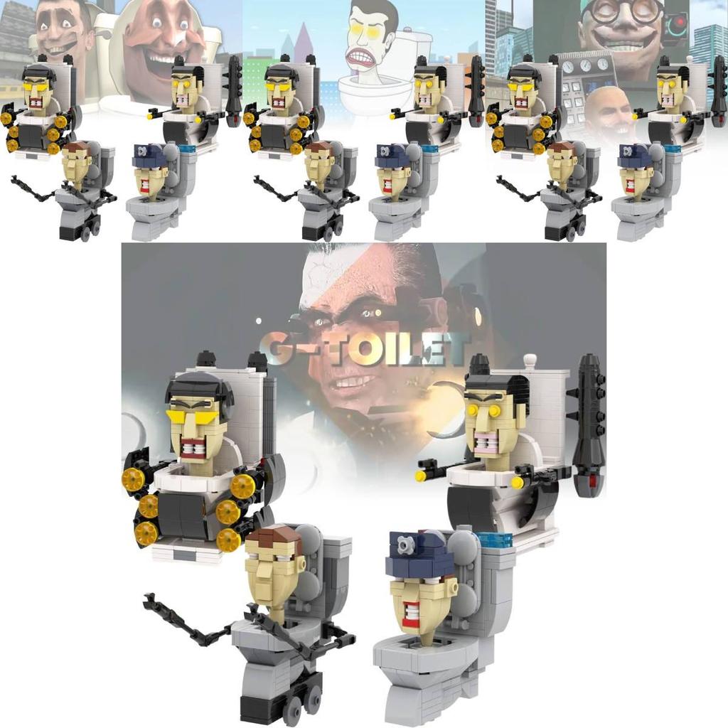 Mocskibidi Toilet Building Blocks Set For Creative Kids With 100 To 500 Colorful Pieces