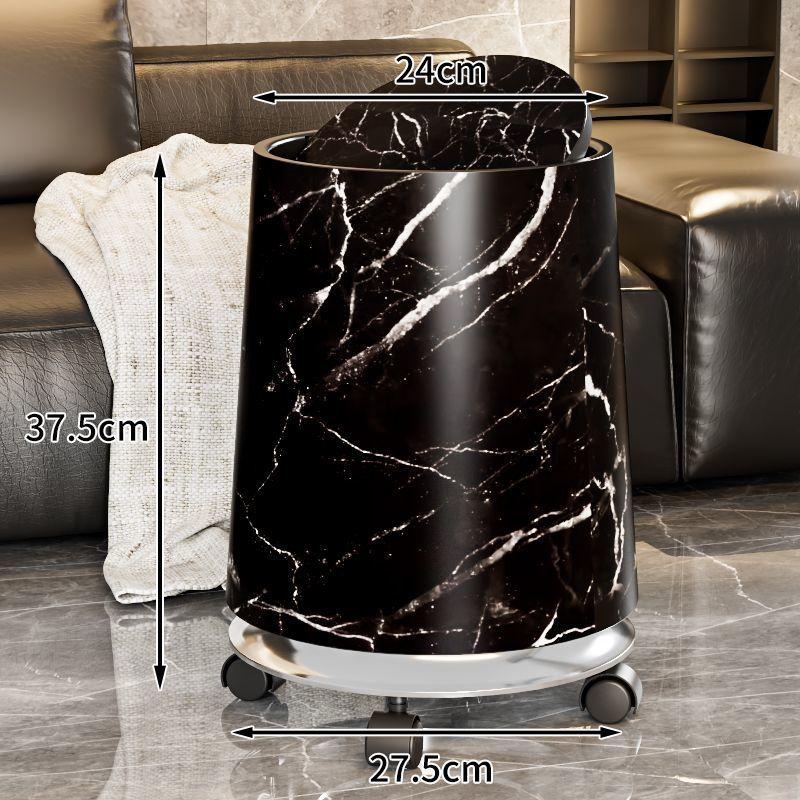 Large Capacity Trash Can Luxury Removable Litter Bins Living Room Rotating Wastebasket Food Recycle Dustbin Cleaning Supplies