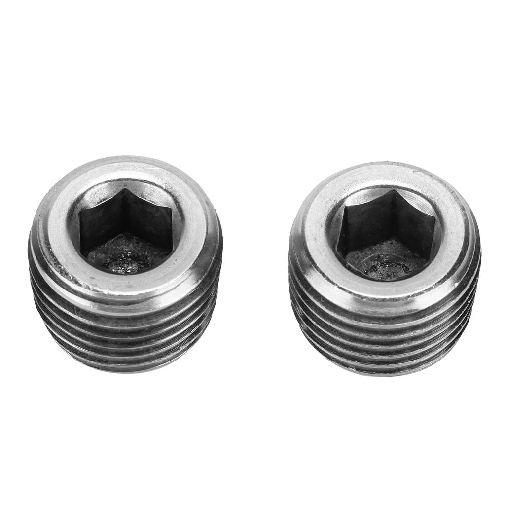 2PCS 1 4in NPT Pipe Plug Male Thread Fitting Stainless Steel Internal Hex Thread Plug Universal