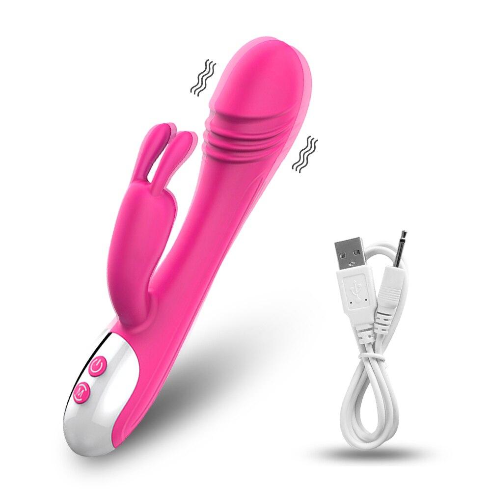 Women Vagina Clitoris Stimulation USB Charge Dildo G Spot Vibrator SexToys for Couples Adults