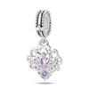 S925 Silber Romantisch Klassischer Stil Rosa Engel Anhänger DIY Armband Schmuckzubehör