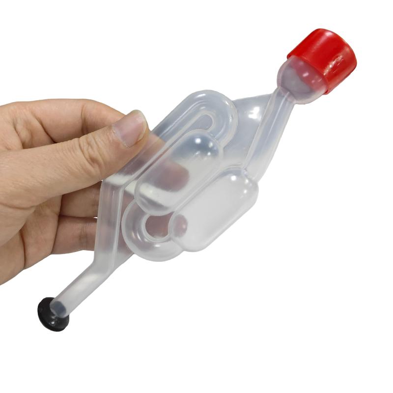 2/4Pcs Homebrew Bubble Airlock Carboys Stopper & Fermenter Seal Valve With Food Grade Grommets S-Shape Airlocks