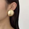 New Metal Round Earrings With Fashionable Personality Gold Frosted Earrings Women's Trendy Jewelry Accessories