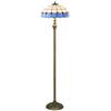 Tiffany-Style Floor Lamp with Handcrafted Stained Glass Shade