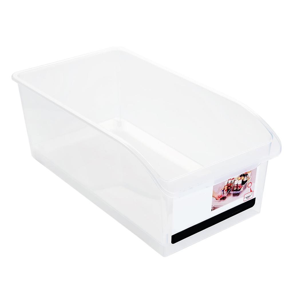 Fridge Drawer Organizer Bin Easy Access Clear Plastic Ample Capacity Versatile Pull Out Storage