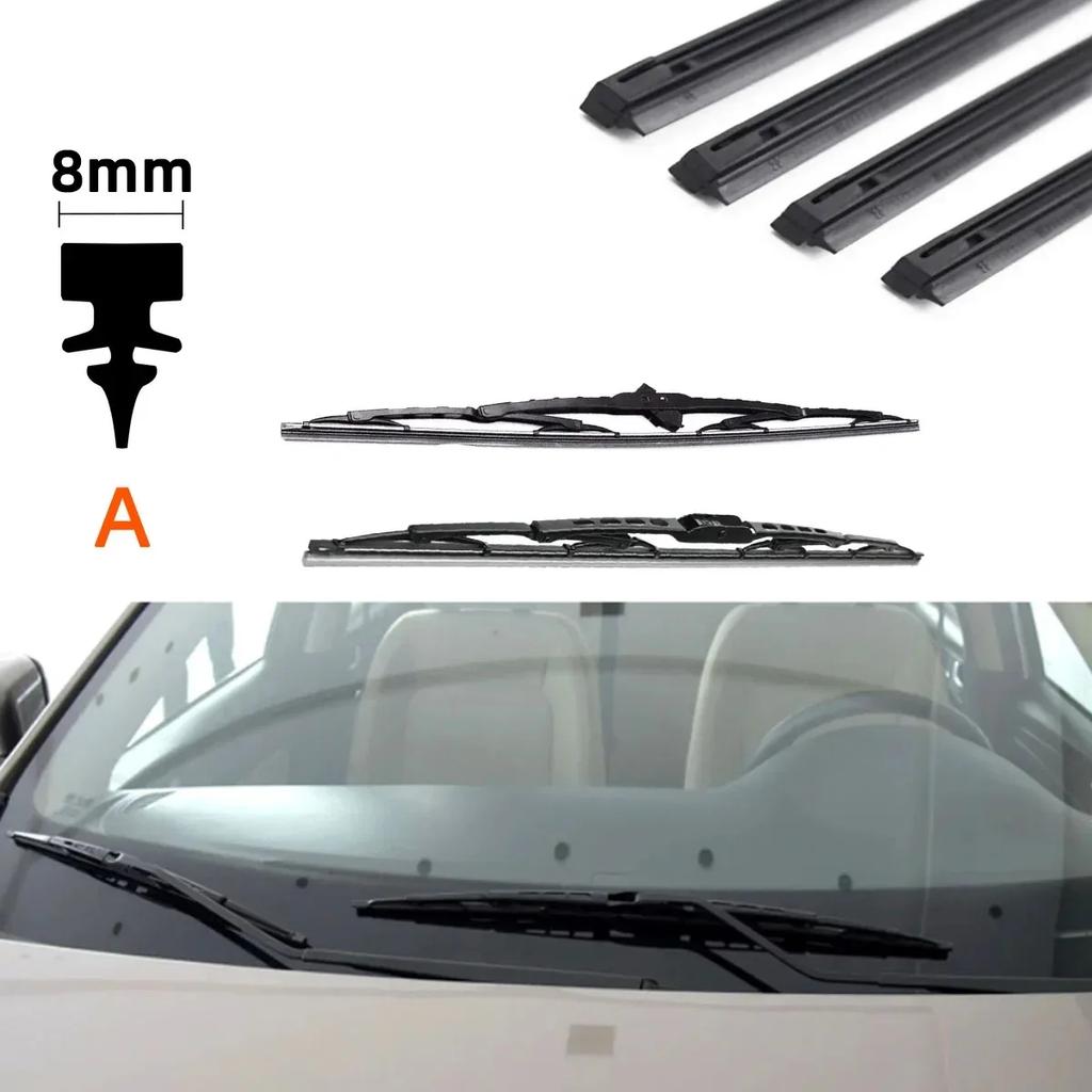 Car Wiper Rubber Strips Refill Wiper Blade Replacement Parts All Types Seasons Windshield Wiper Blades Blade Soft Car Accessorie