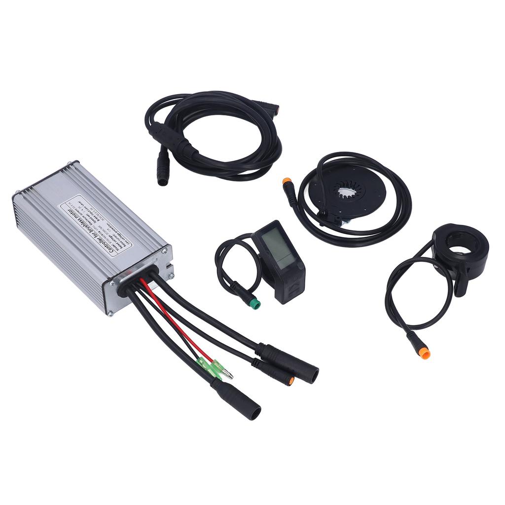 Electric Bike Motor Controller 22A Speed Controller with LCD4 Panel 1 To 2 Cable Fully Waterproof Kit for 500W Gear