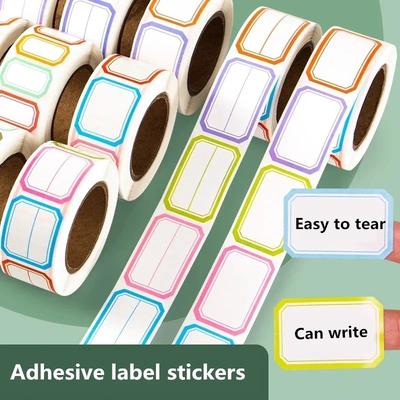 Rolos Multicores Adesivos de Marcação Autoadesivos à Prova d'Água Papel Etiqueta de Classificação de Item Com Suporte Adesivo Papel de Anotação