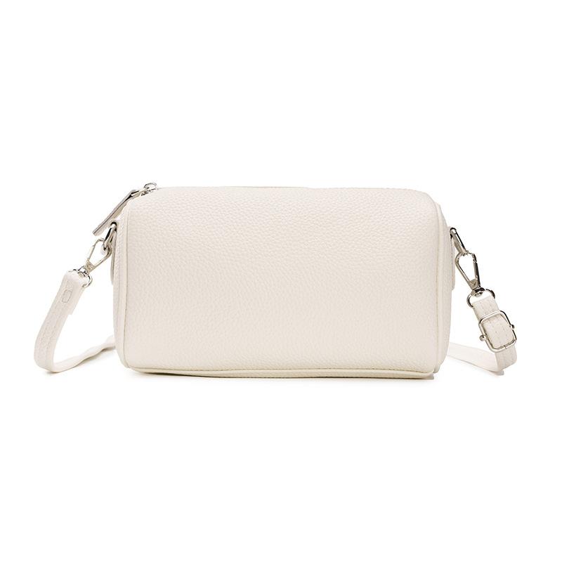 

Модная, Универсальная, Легкая, На молнии, Повседневная сумка через плечо кроссбоди большой вместимости, Маленькая круглая сумка-подушка белый