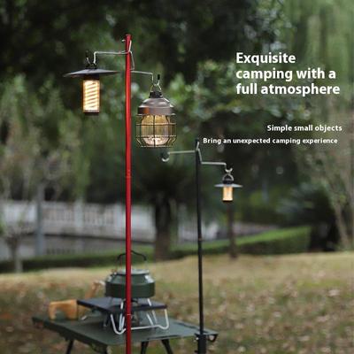 1 Juego Soporte para Linterna de Camping Desmontable Aleación de Aluminio Colgadores de Luz Soporte para Linterna Iluminación Equipo para Senderismo al Aire Libre Pesca