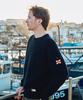Geonjiulleunseu Cotton Raglan Pocket Sweater - Black