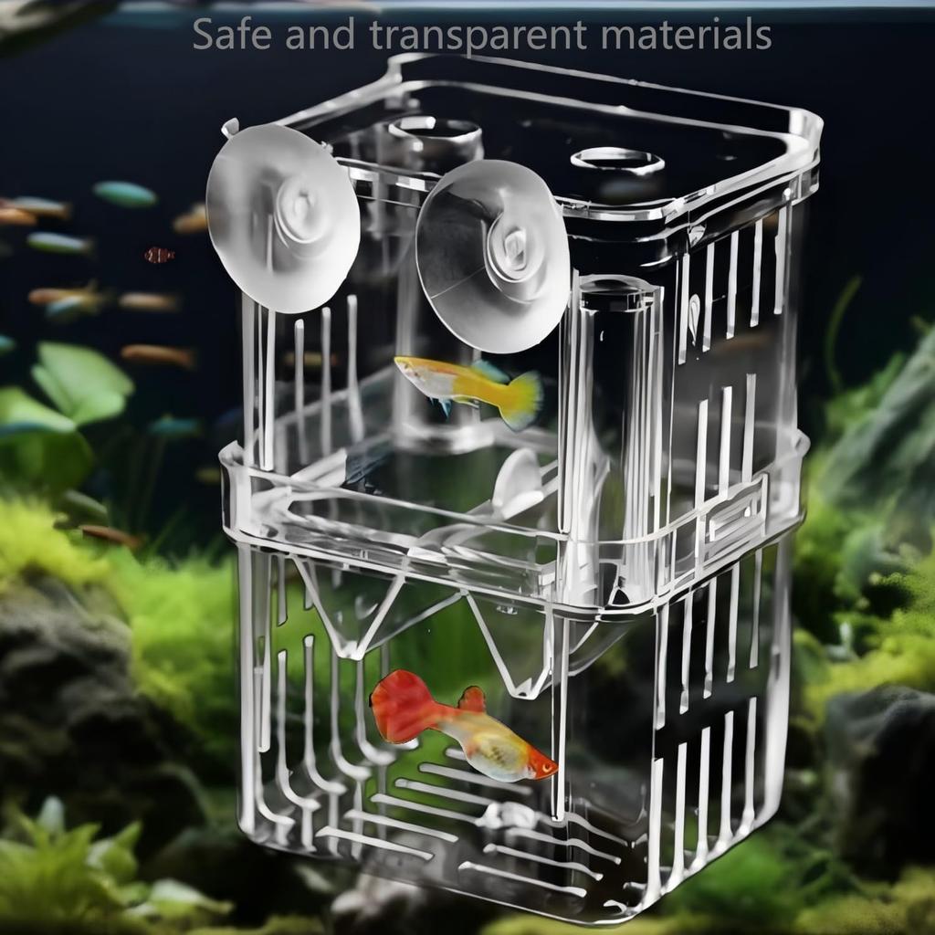 3in1 Juvenile Fish Hatching Box Multi-functional Hanging Fish Tank Breeding Isolation Box Female Fish Spawning and Breeding