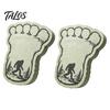 Die Cut Adhesive Paper 2PCS Big Foot Sticky Notepad with Self-adhesive Backing, Unique Die-cut Forest Pattern Non Residual Pads Memo Pads, Smooth