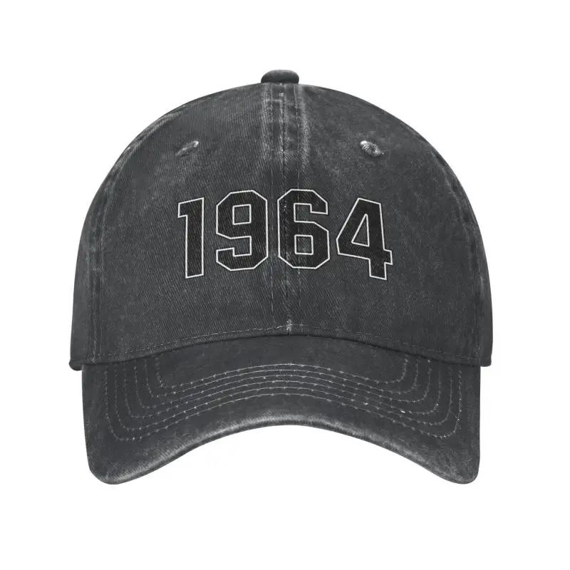 Custom Cool Cotton Born In 1964 Birthday Gift Baseball Cap for Unisex WomenPersonalized Adjustable Adult Dad Hat Hip Hop
