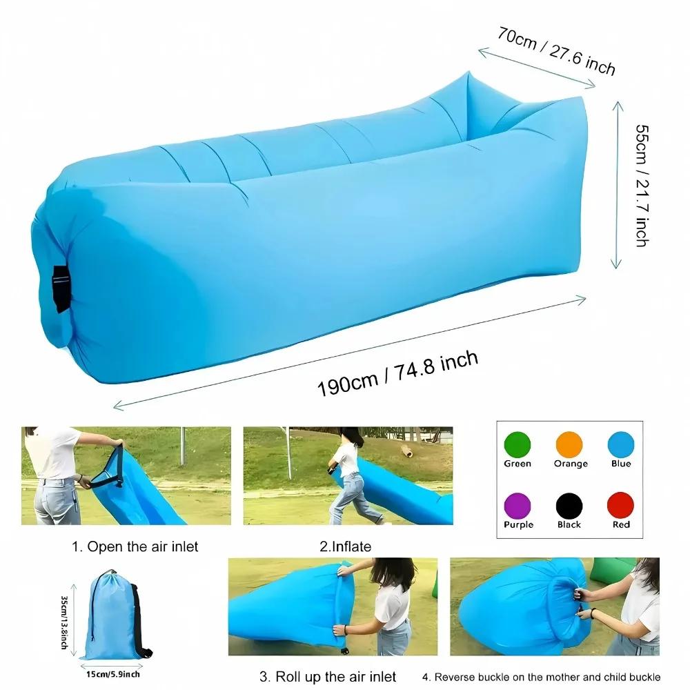 Bequemes aufblasbares Sofa Outdoor Tragbares aufblasbares Sofa Faltbares Camping-aufblasbares Sofa Outdoor-Möbel Aufblasbare Liege