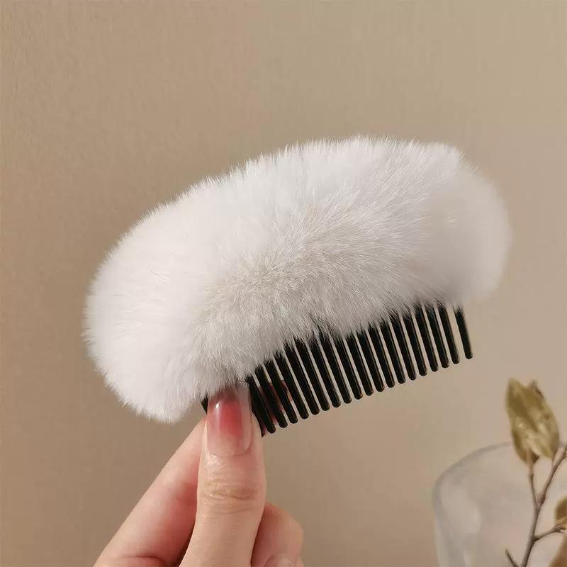 Hair comb hai forehead finishing and storage artifact, back of head plush hair accessories, hair comb insertion comb bangs hair card woman