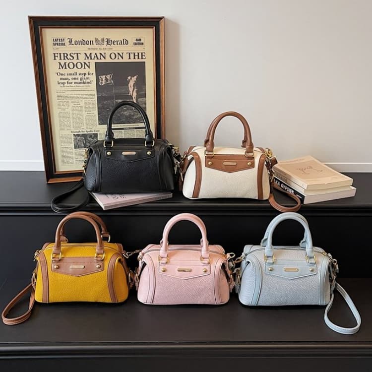 Color matching mini Boston bag women's shoulder bag