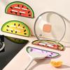5 pieces Soft Silicone Drain Pot Cover Pad Watermelon Shape Heat Insulation Pad  Kitchen Counter