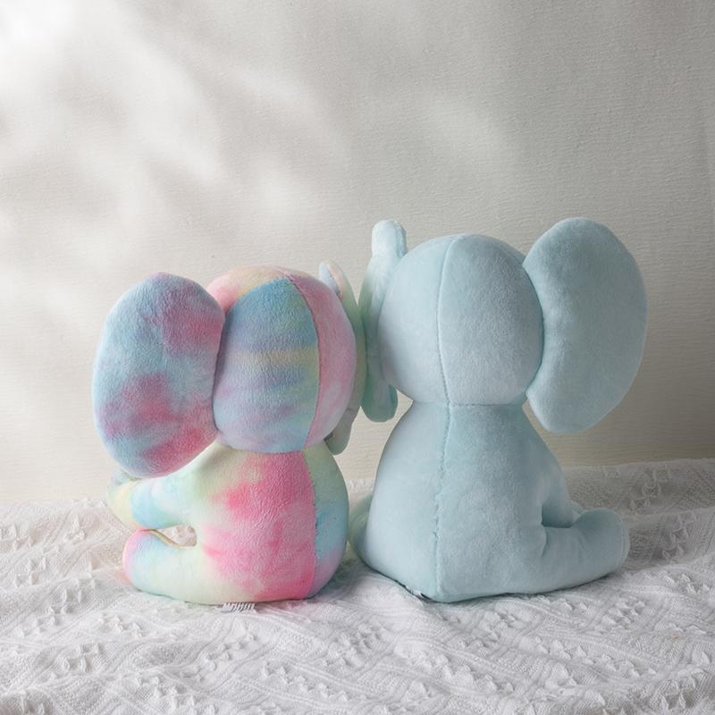 Peluche Morbido Elefante 25cm/9.84in - Giocattolo di Peluche Carino Soffice Colorato (Più colori: Rosa/Blu/Viola/Arcobaleno) - Partire