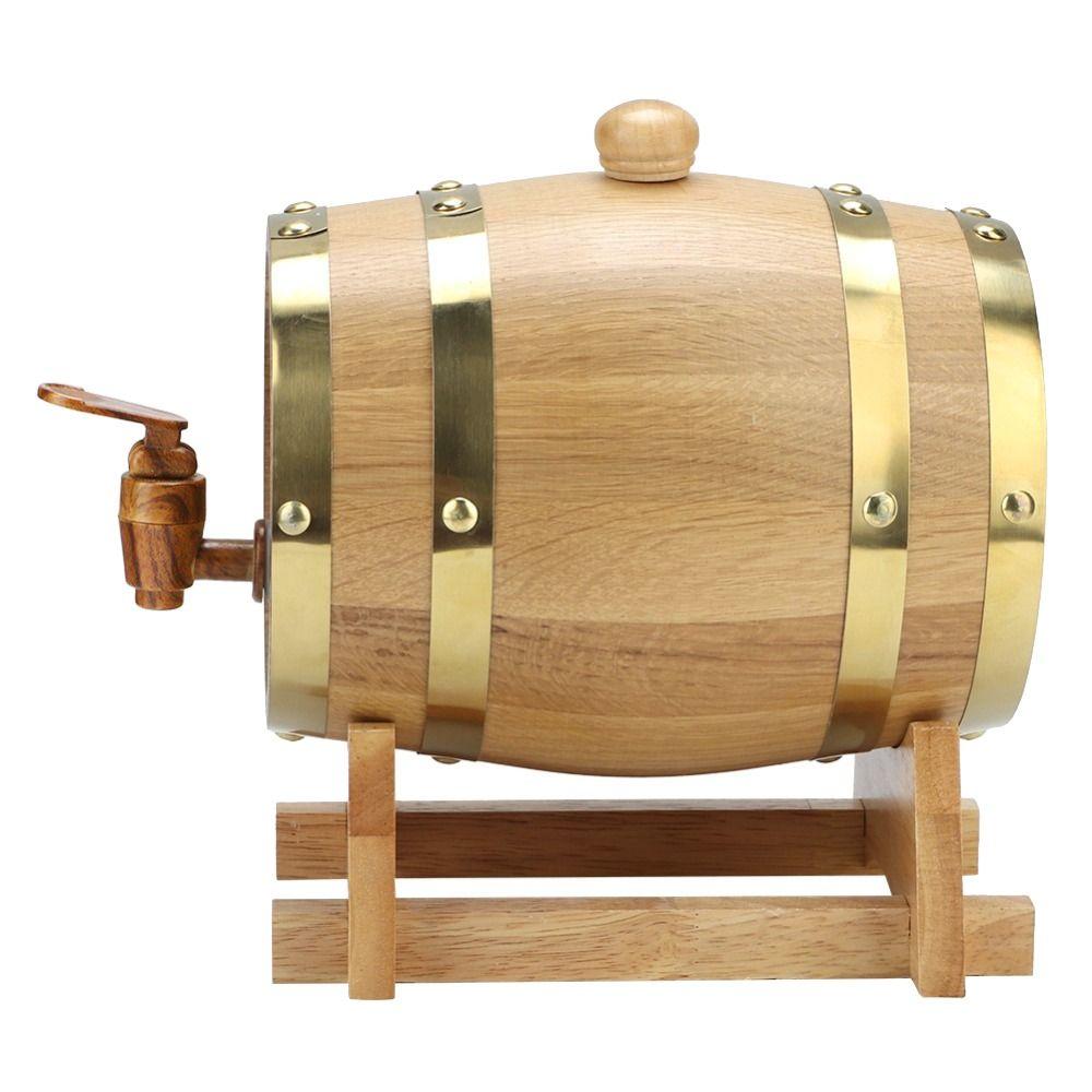 6 Piece 1.5L Whiskey Barrel Vintage Wood Wood Wine Bucket Vintage Wine Keg  Home Wine Storage