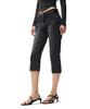 Deketeuumeon Seamed Low Rise Capri Jeans Dcwpt024Black
