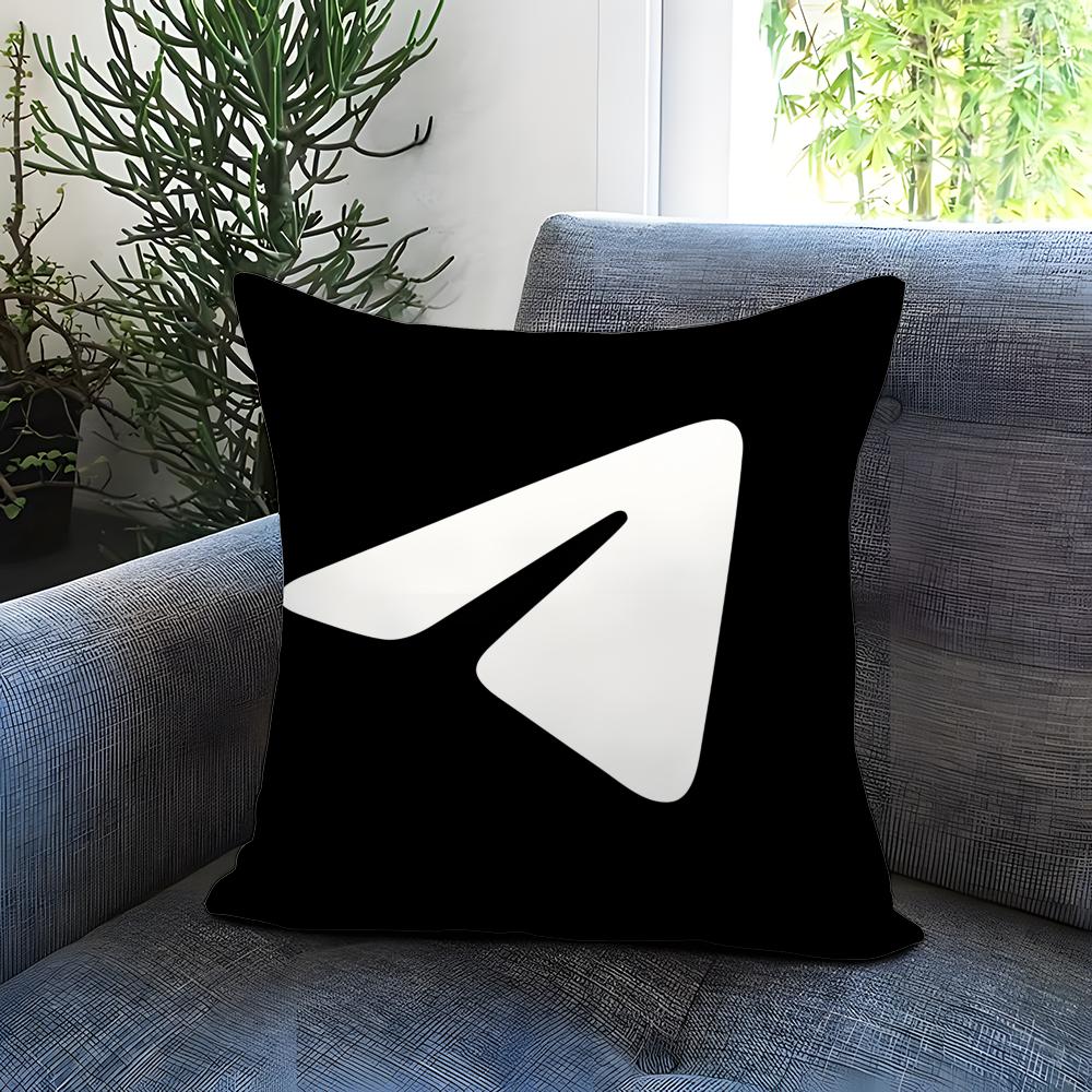Trendy TTelegraming Cushion Cover Comfortable Reversible Pillow Cover Ideal for Car Sofa Bedroom  Beyond