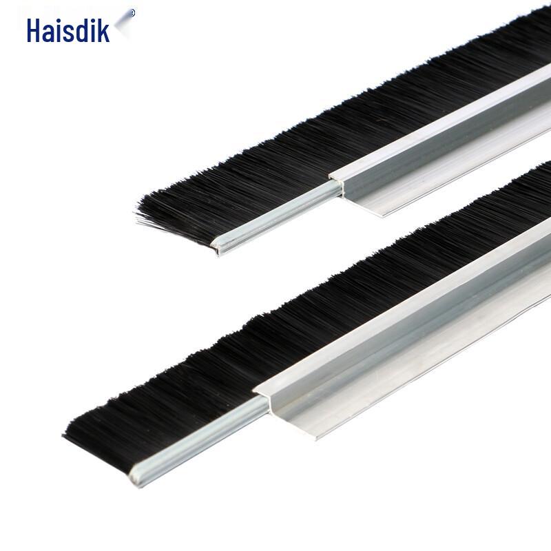 HAISIDIKE HKW-156 H-Type Industrial Seal Brush Strip Bristle Height 65mm, 1m Length