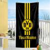 Borussia Dortmund Customize Text Beach Towel High Absorbency & Quick-Dry Ideal for Travel Outdoor Swim Pool Yoga Surf Camping Hiking Gym Gift Holiday