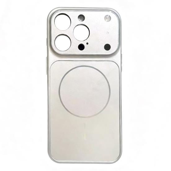 Glass Magnetic Case for IPhone 16 Pro/Pro Max Phone Protective Case for Magsafe Shockproof Cover with Frosted Anti-Scratch Back