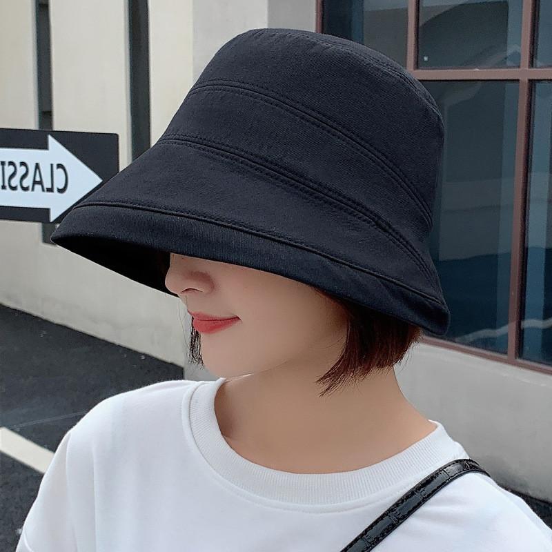 Cotton Fisherman Hat With Wide Brim Sunshade For Summer Casual Women