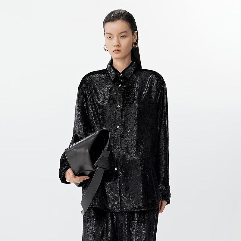 JNBY 2025 Spring Loose Fit Long Sleeve Casual Shirt M