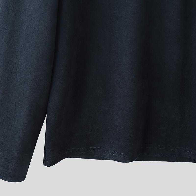 INCERUN Spring Men Stand Neck Long Sleeve Beading Casual Pullover T-shirts Tops