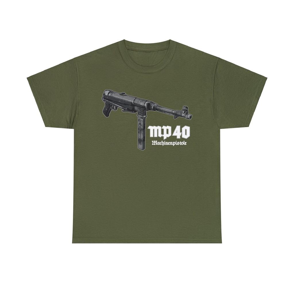 WWII German MP40 Submachine Gun T-Shirt 100% Cotton O-Neck Short Sleeve Summer Casual Mens T-shirt Size S-3XL