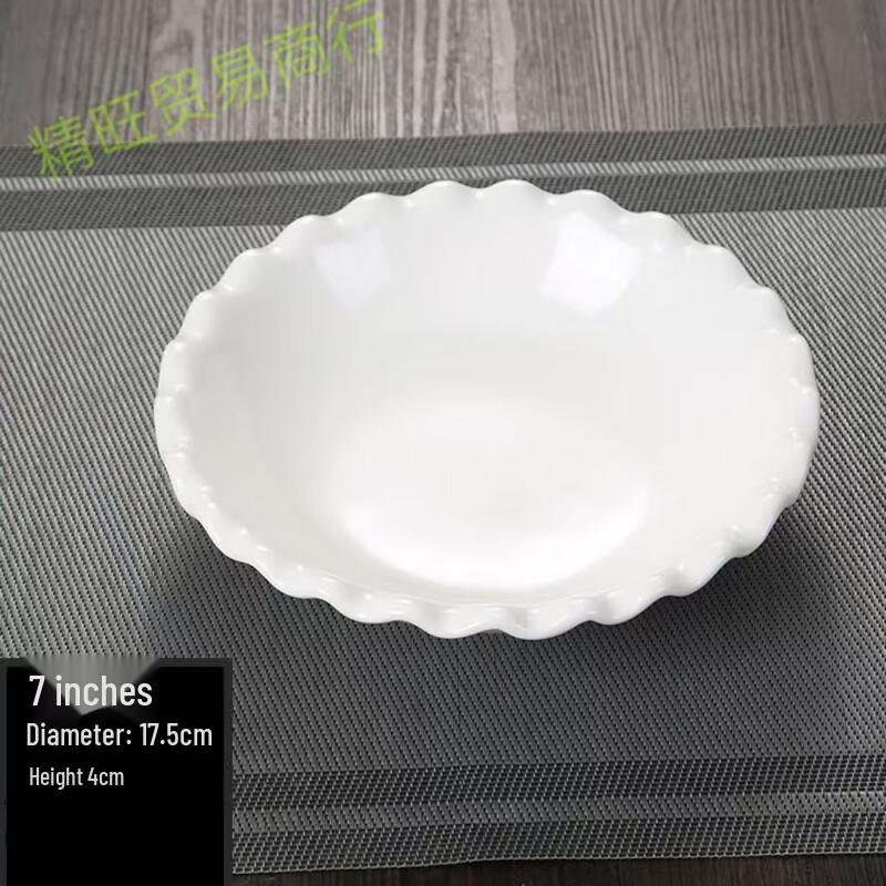 SIFAR White Ceramic Dinner Plate