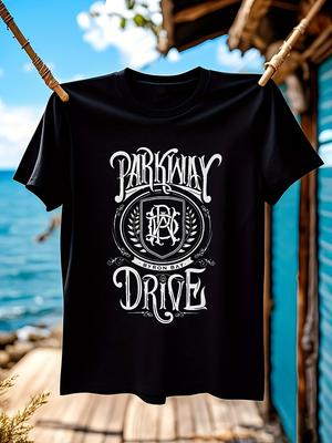 Parkway Drive Schweres Rundhals-T-Shirt - Bandlogo Gra...