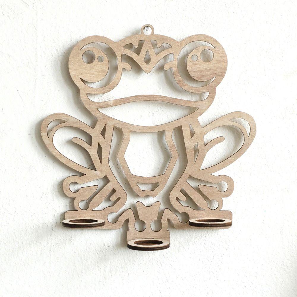 Vase Wall Mounted Planter Wooden Flower Pot Water Plant Tube Stand Planter Holder Living Room