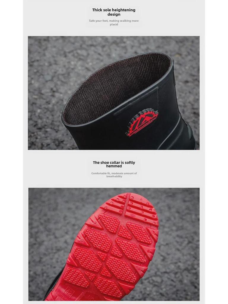 Men's Waterproof Non-Slip Mid-Tube Fashion Rain Boots