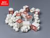 10pcs MOC Bricks Printed Brick 1x1 Popcorn Food City Accessories Friends Assembled Parts Kids Toys Building Blocks